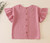 Girls' Mauve Linen Ruffle Top