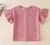 Girls' Mauve Linen Ruffle Top