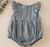 Infant Girls' Blue Ruffle Bubble Romper