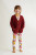 Girls' Burgundy Pocket Cardigan