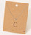 Silver Dainty Rhinestone Initial Necklace