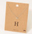 Silver Dainty Rhinestone Initial Necklace
