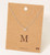 Silver Dainty Rhinestone Initial Necklace