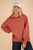 Brick Oversized Half Zip Hoodie