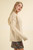 Cream Raw Edge Oversize Sweater