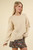 Cream Raw Edge Oversize Sweater