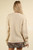 Cream Raw Edge Oversize Sweater