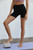 Black Seamless Mini Shorts