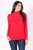 Red Turtleneck Long-sleeve Top
