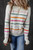 White Colorful Stripe Sweater