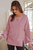 Pink Waffle Knit Oversized Sweatshirt