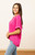 Cara Pink Vneck Collared Top