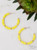 Yellow Beaded Hoop Earrings