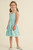 Girls' Daisy Print Mint Tiered Dress
