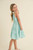Girls' Daisy Print Mint Tiered Dress