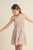 Girls' Tan Floral Tiered Dress