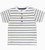 RuggedButts White & Navy Stripe Henley Tee