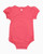 RuffleButts Hot Pink Puff Sleeve Bodysuit