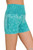 Light Teal Mineral Wash Biker Shorts