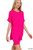 Hot Pink Round Neck Top & Biker Shorts
