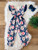 Pink & Navy Rose Scoop Back Romper