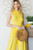 Yellow Sleeveless Wide Leg Jumpsuit