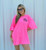 Mom Life Neon Pink Comfort Color Tee