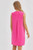 Hot Pink Banded Collar Tank Dress