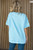 Light Blue Raw Edge Vneck Plus Top