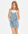 Girls' Denim Blue Mineral Wash Romper