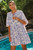 Blue Wave Boho Print Mini Dress