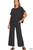 Black Cotton Slub Top & Pants Set
