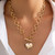 Gold Heart Front Toggle Necklace