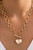 Gold Heart Front Toggle Necklace
