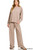 Ash Mocha Long Sleeve Slub Top & Pants Set
