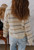Tan & Blue Stripe Beige Sweater