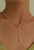 Pearl Bow Y Chain Necklace