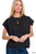 Black Ribbed Hem Sweater Vest