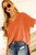 Rust Vneck Knit Top