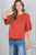 Rust Tie Sleeve Top