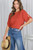 Rust Tie Sleeve Top