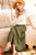 Olive Boho Tiered Maxi Skirt