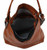 2 Side Metal Accent Brown Hobo Bag