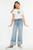 Girls' KanCan Emma Wide Leg Cuffed Jeans