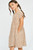 Girls' Taupe Dot Vneck Frill Dress