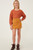 Girls' Rust Cable Knit Long Sleeve Top