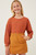 Girls' Rust Cable Knit Long Sleeve Top