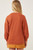 Girls' Rust Cable Knit Long Sleeve Top