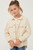 Girls' Cream Distressed Shacket