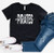 Distressed Pirates Script Black Tee